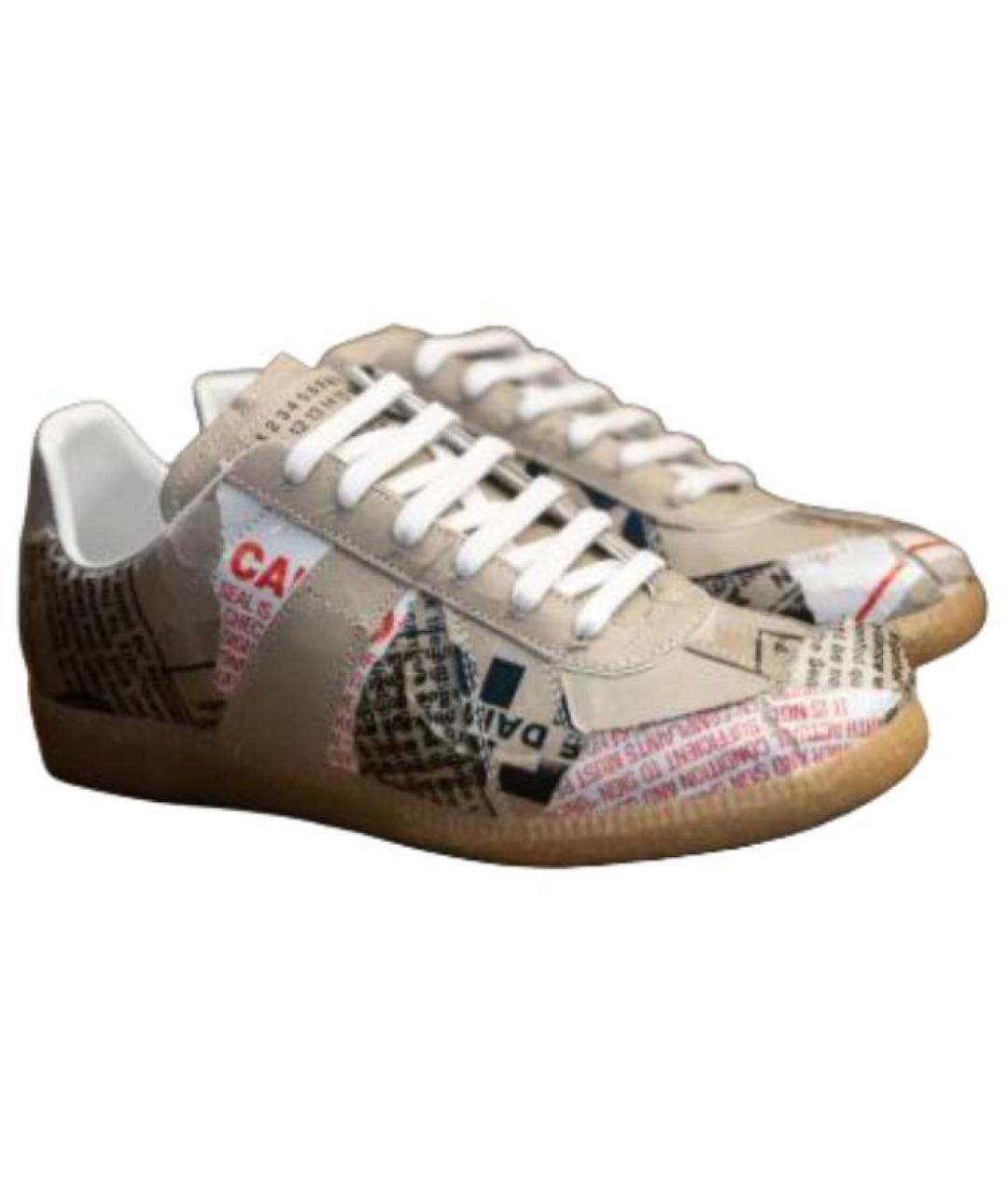 MAISON MARGIELA Мульти кожаные кеды, фото 2