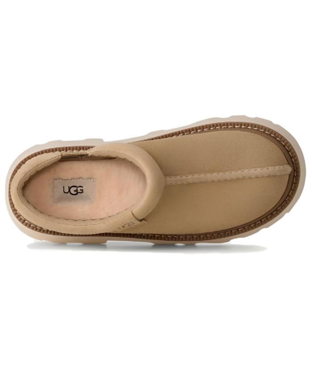 UGG AUSTRALIA Бежевые нубуковые низкие ботинки, фото 4