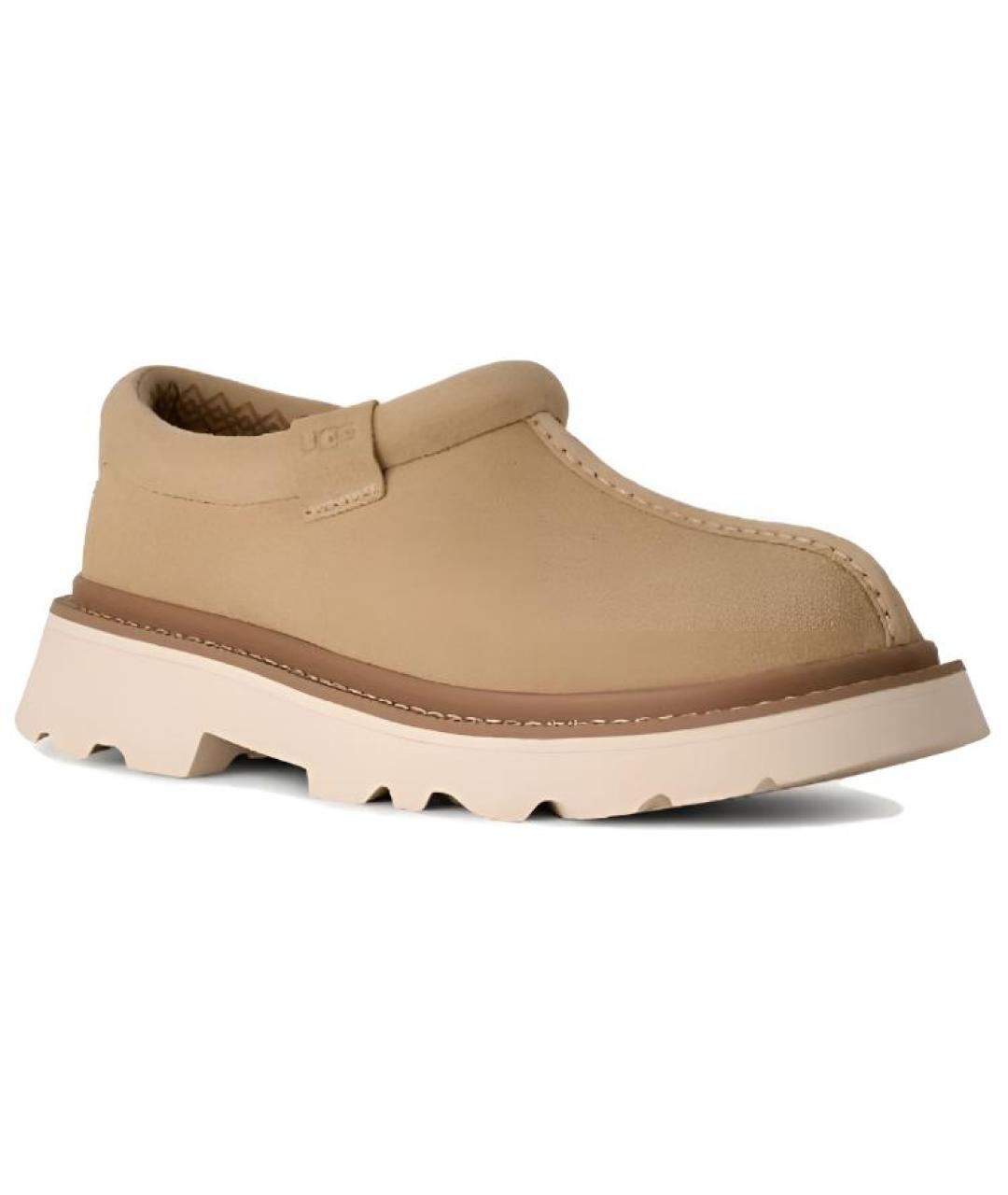 UGG AUSTRALIA Бежевые нубуковые низкие ботинки, фото 3