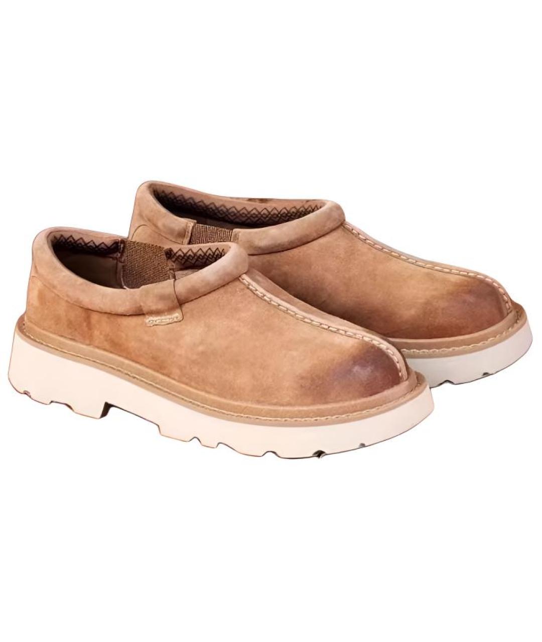 UGG AUSTRALIA Коричневые нубуковые низкие ботинки, фото 5