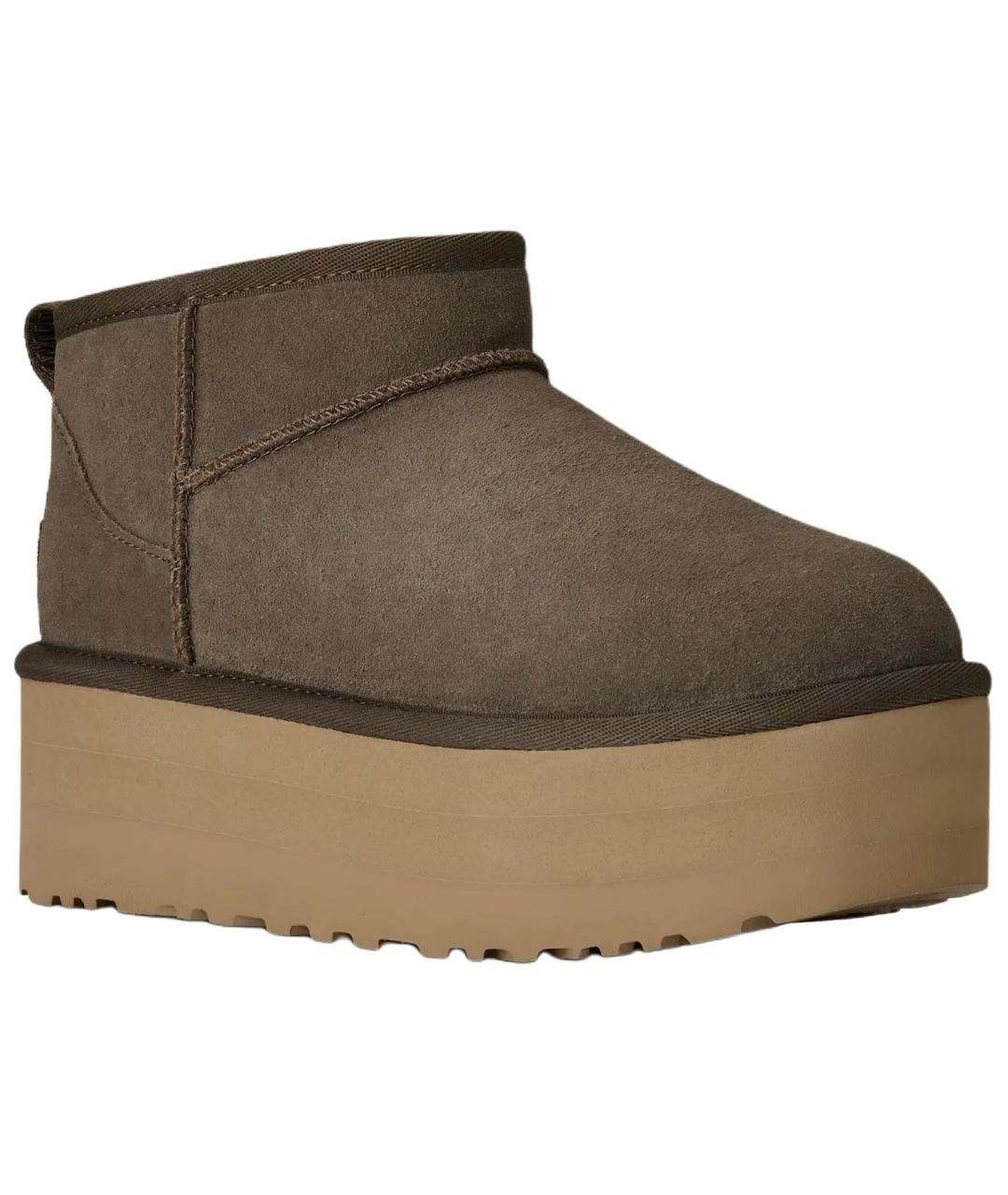 UGG Коричневые замшевые ботинки, фото 3