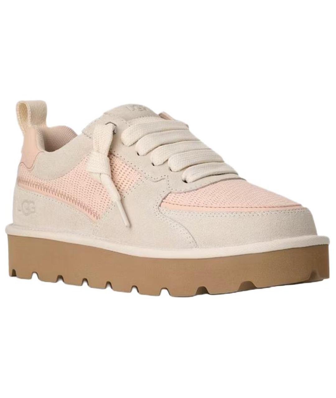 UGG AUSTRALIA Бежевые нубуковые кроссовки, фото 3