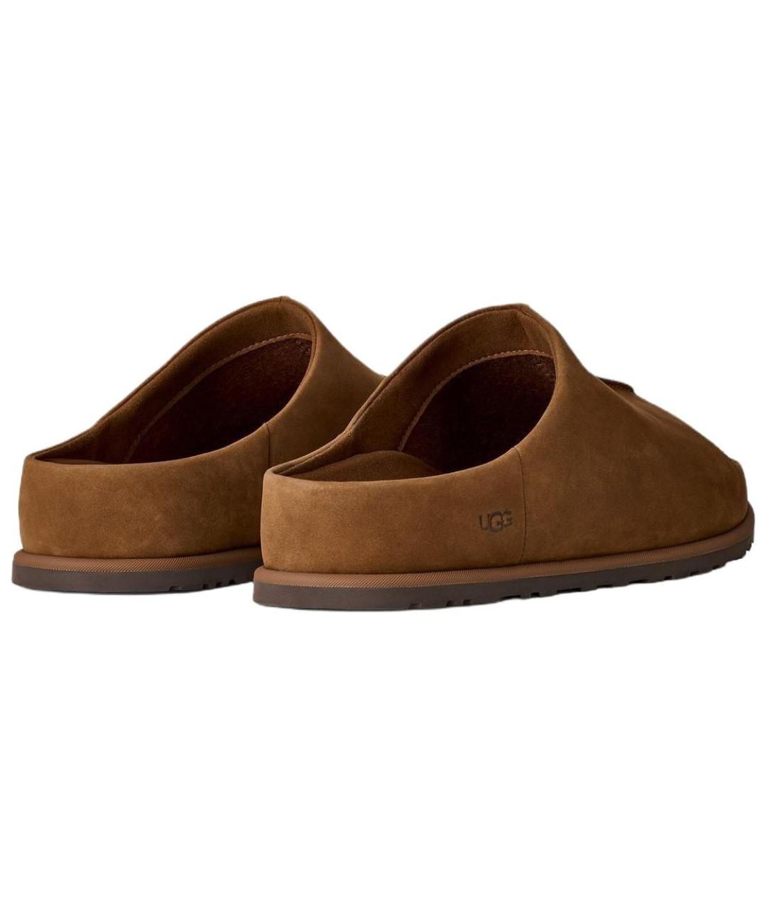 UGG AUSTRALIA Коричневые нубуковые сандалии, фото 4