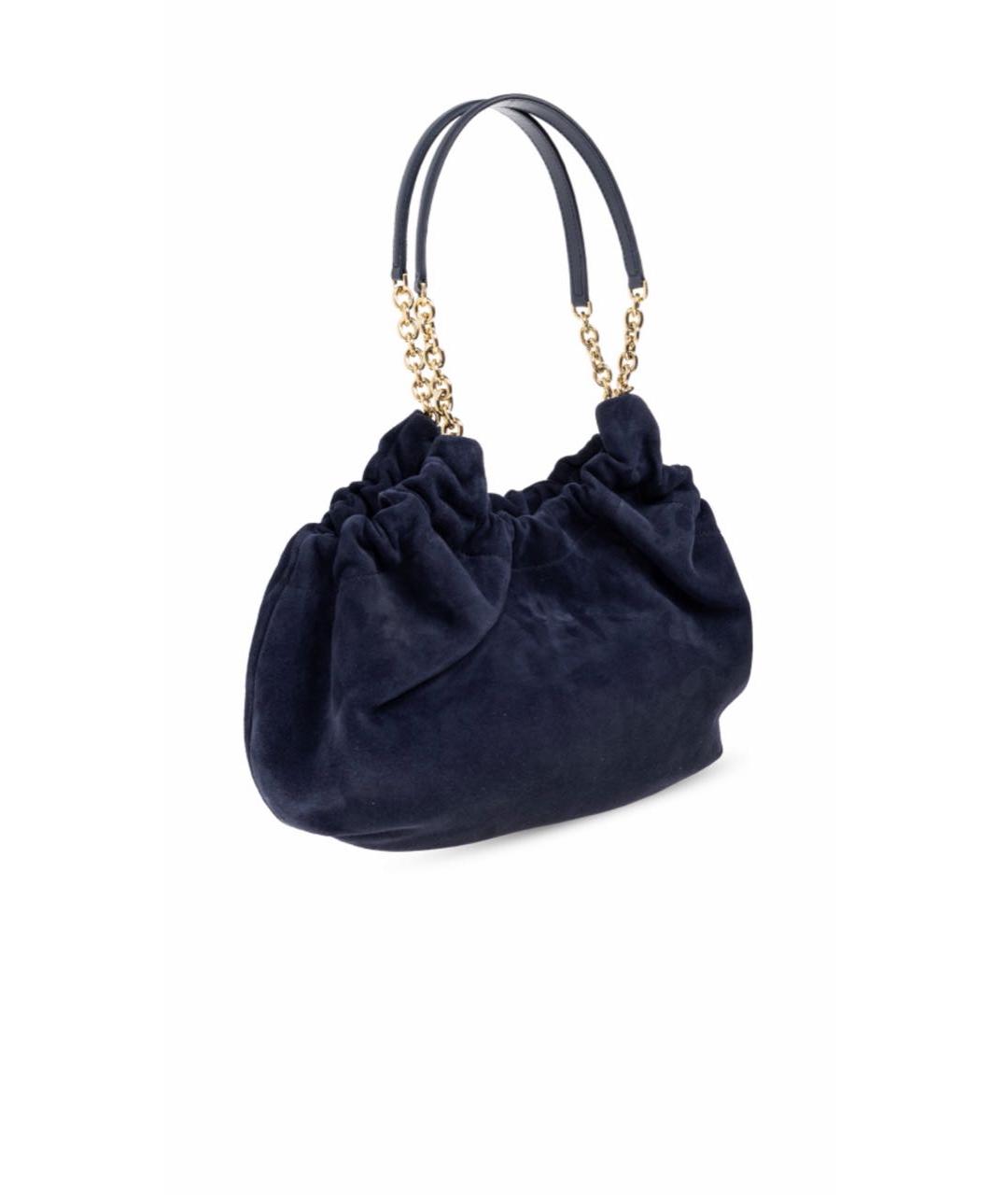 DEMELLIER Темно-синяя замшевая сумка через плечо, фото 4
