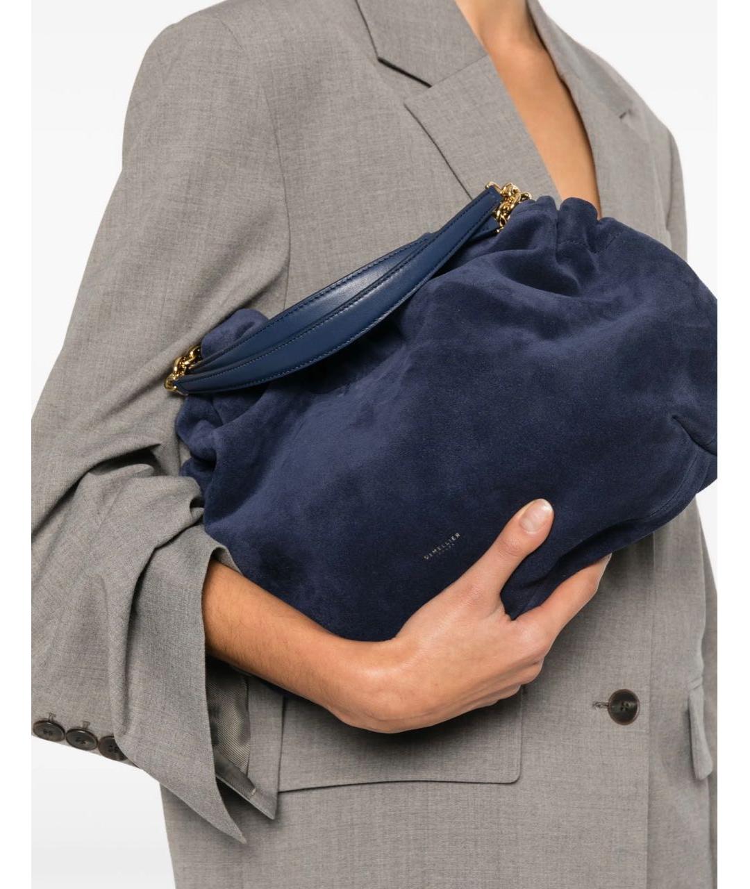 DEMELLIER Темно-синяя замшевая сумка через плечо, фото 2