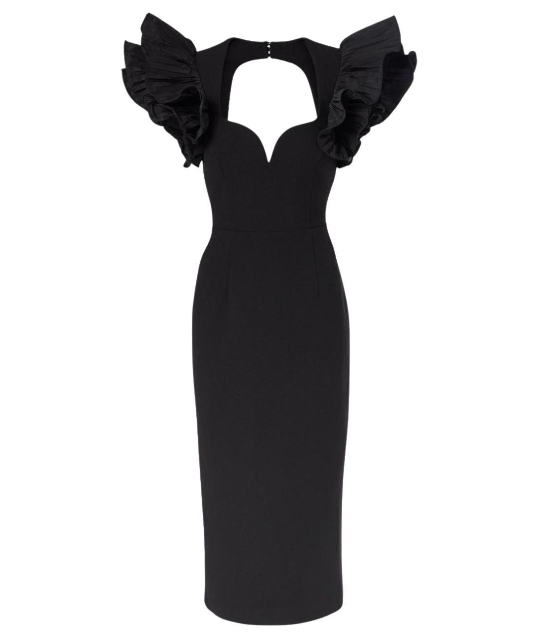 REBECCA VALLANCE Черное полиэстеровое коктейльное платье, фото 1