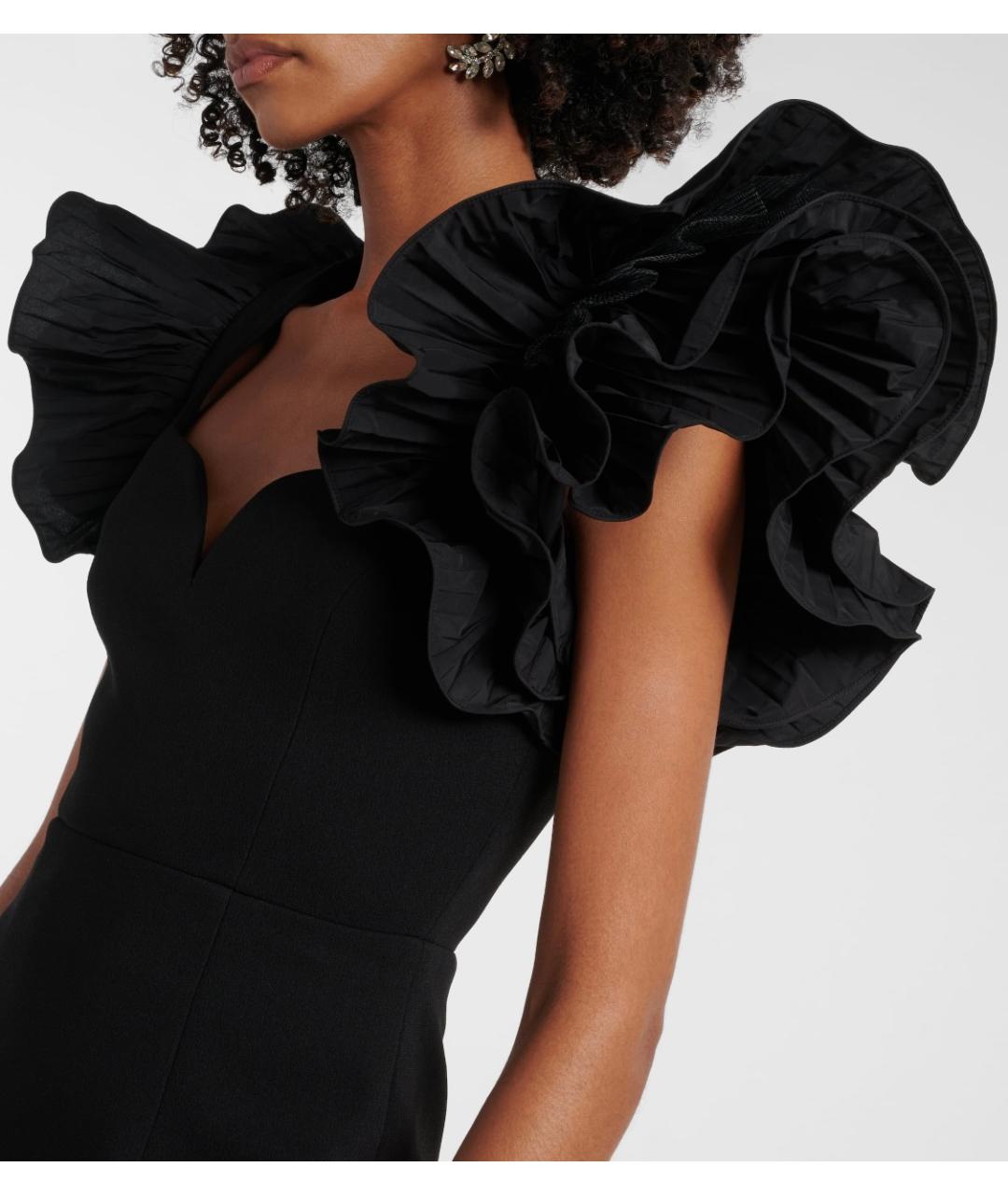 REBECCA VALLANCE Черное полиэстеровое коктейльное платье, фото 4