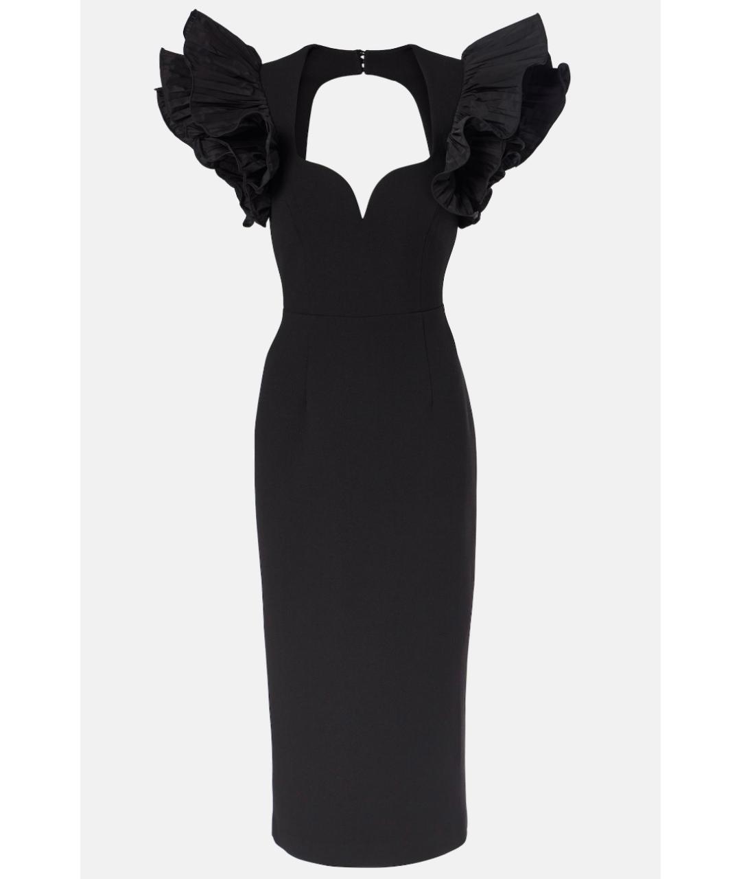 REBECCA VALLANCE Черное полиэстеровое коктейльное платье, фото 8