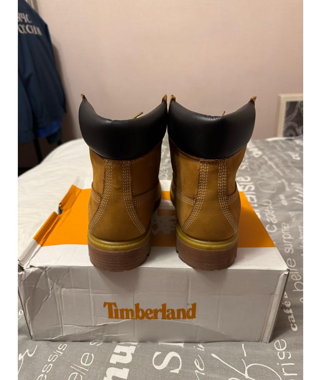 TIMBERLAND Оранжевое нубуковые высокие ботинки, фото 4
