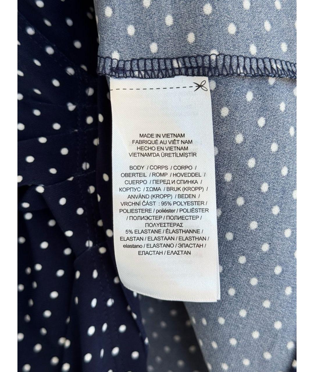 RALPH LAUREN Темно-синяя полиэстеровая блузы, фото 5