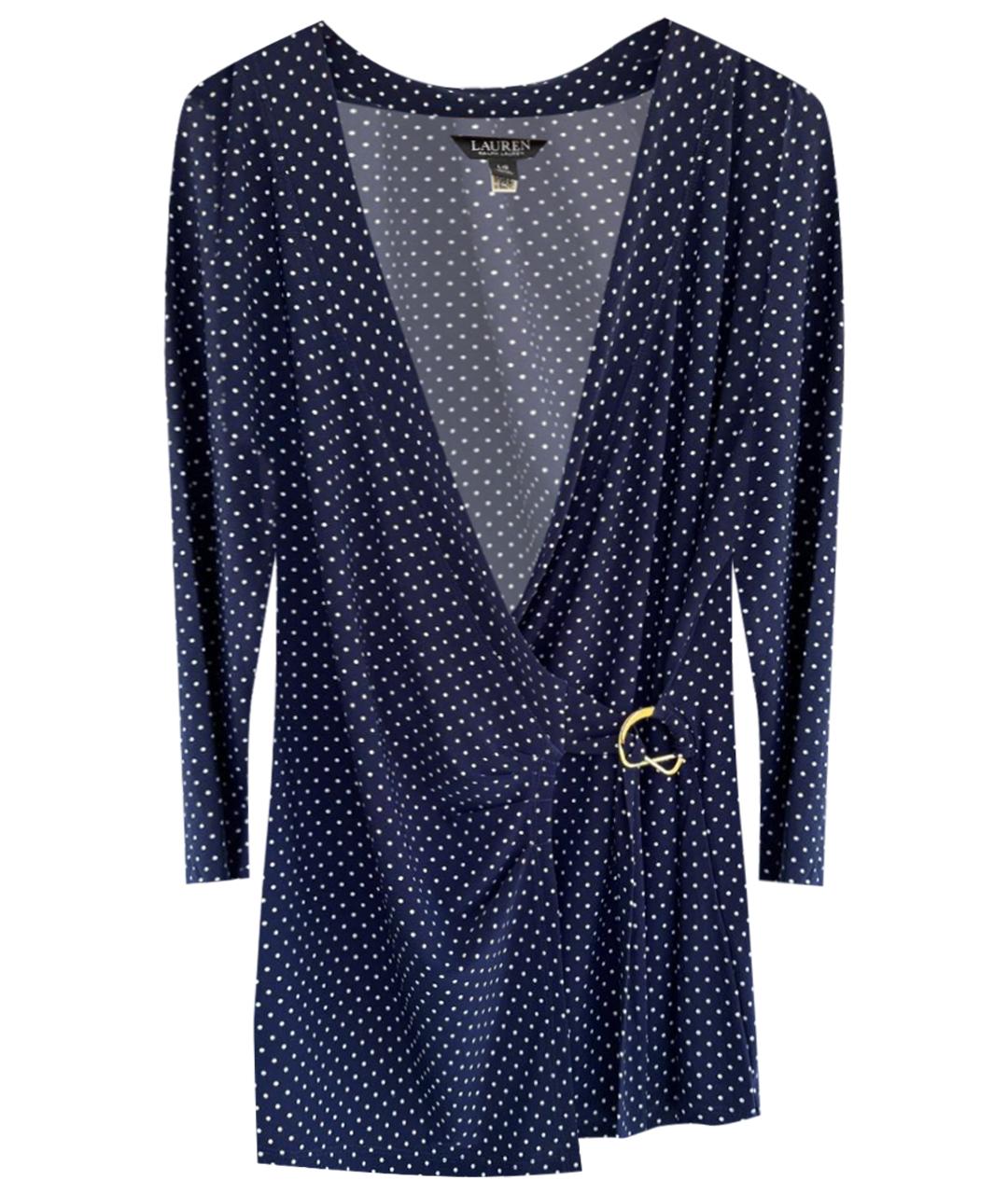 RALPH LAUREN Темно-синяя полиэстеровая блузы, фото 1