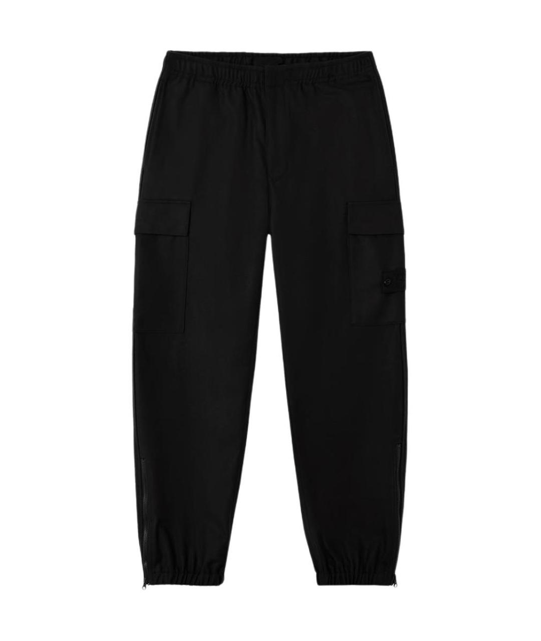 STONE ISLAND Черные брюки чинос, фото 1