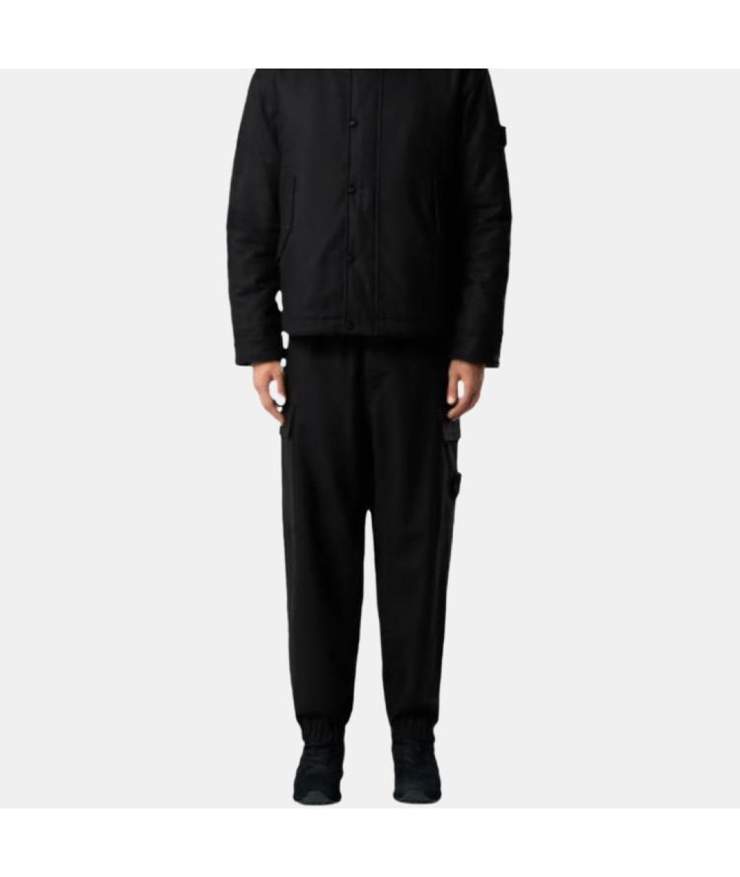 STONE ISLAND Черные брюки чинос, фото 2