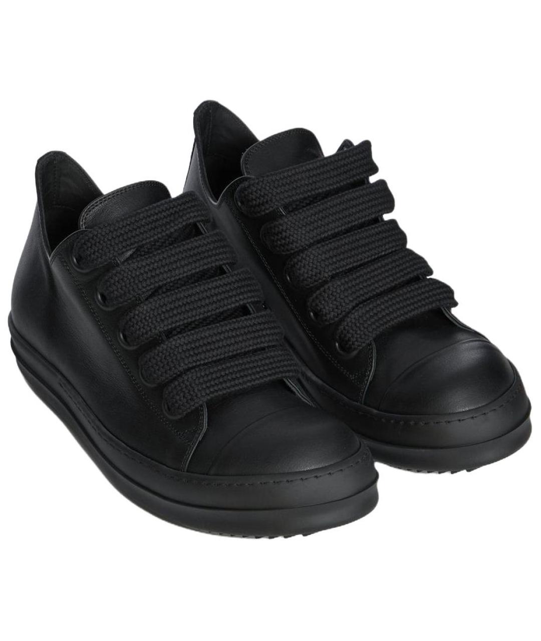 RICK OWENS Кожаные низкие кроссовки / кеды, фото 3