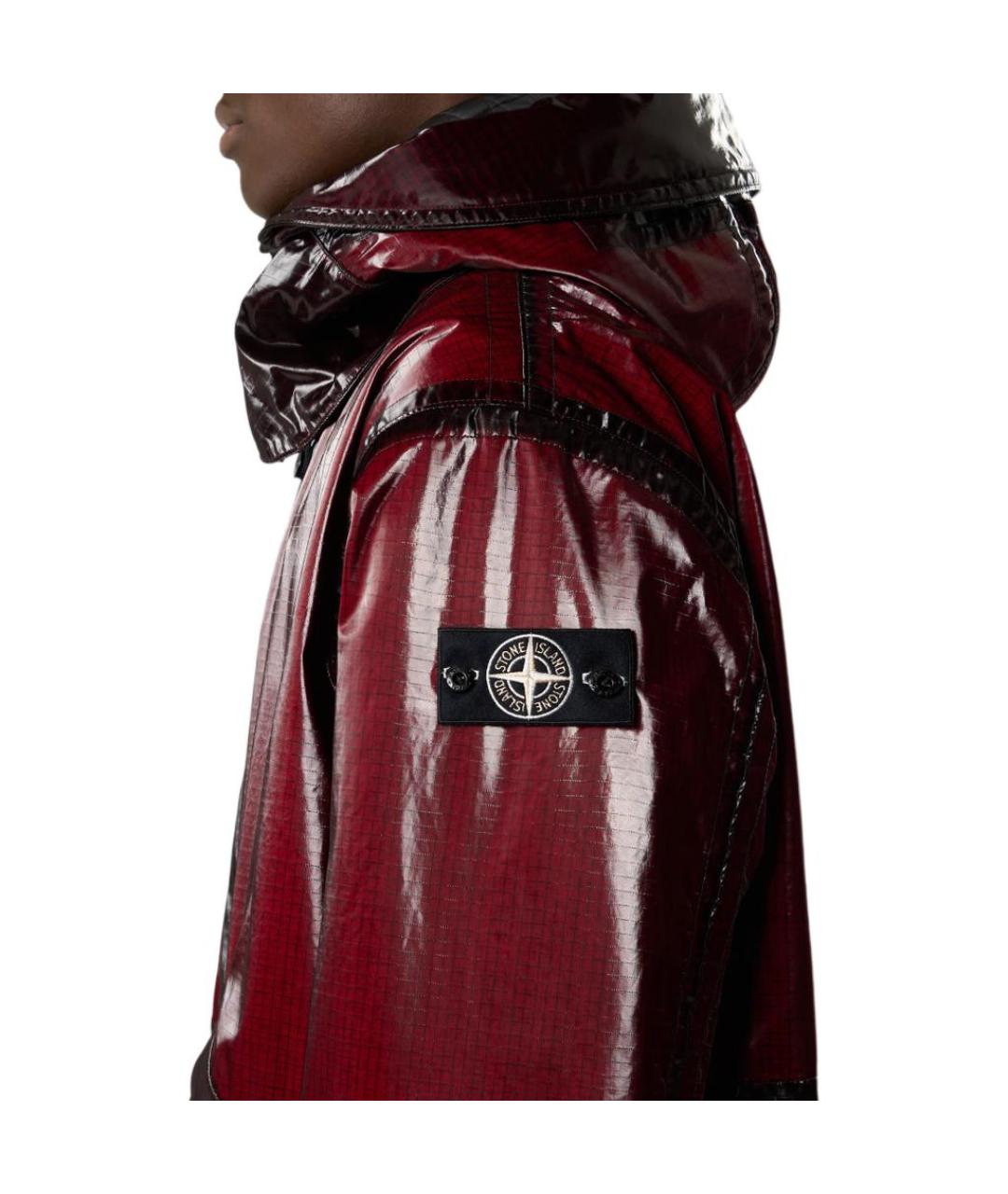 STONE ISLAND Бордовое пальто, фото 4