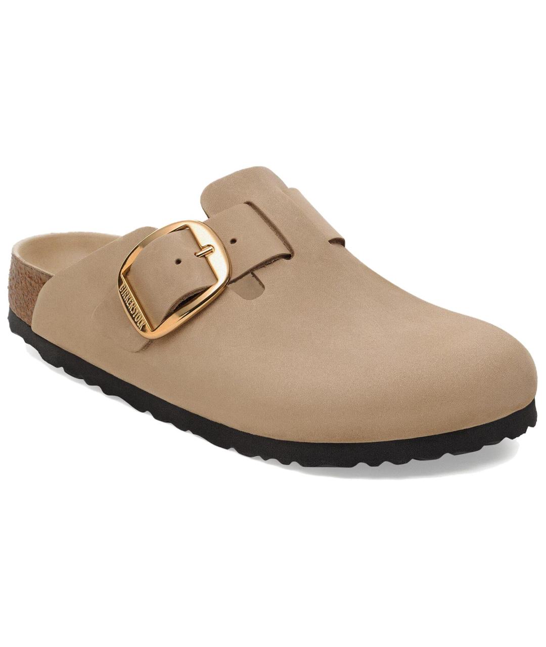 BIRKENSTOCK Бежевые кожаные мюли, фото 2