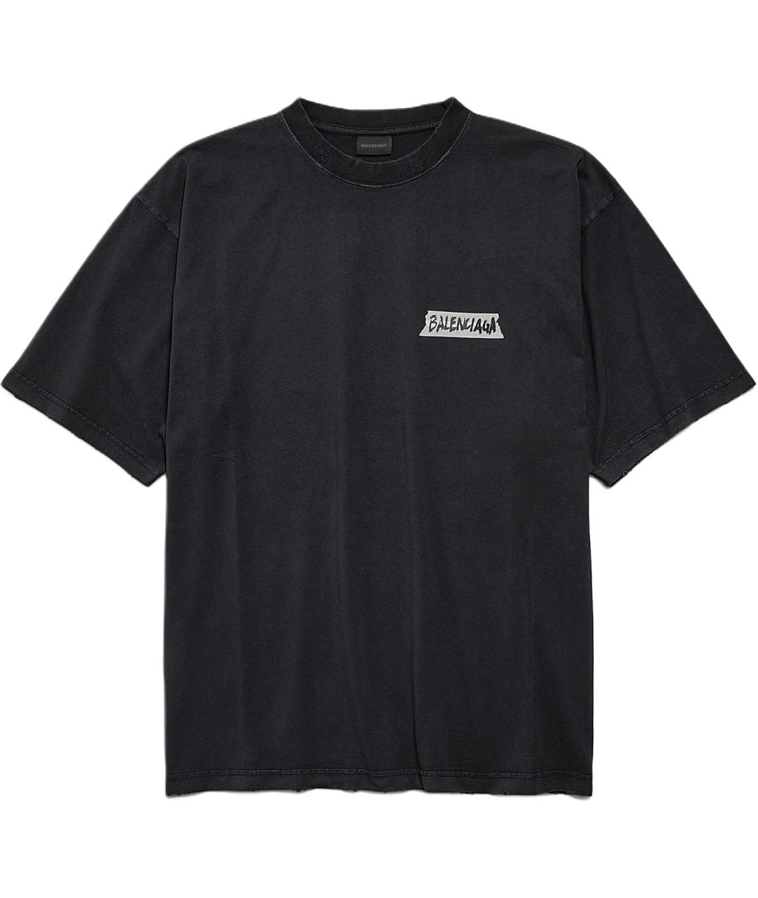 BALENCIAGA Черная футболка, фото 1