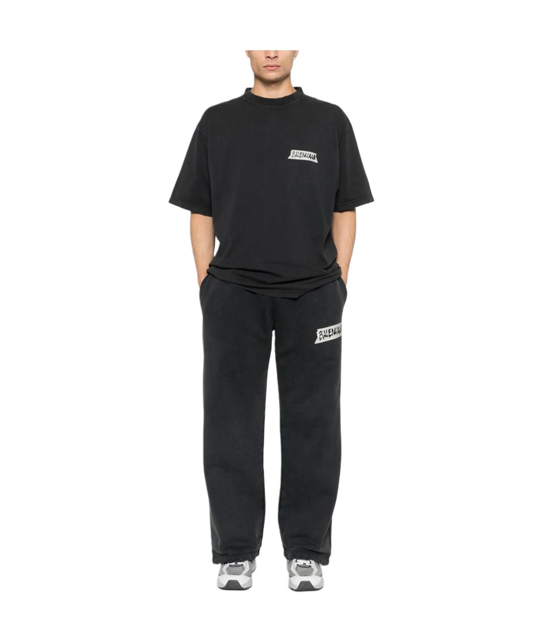 BALENCIAGA Черная футболка, фото 3