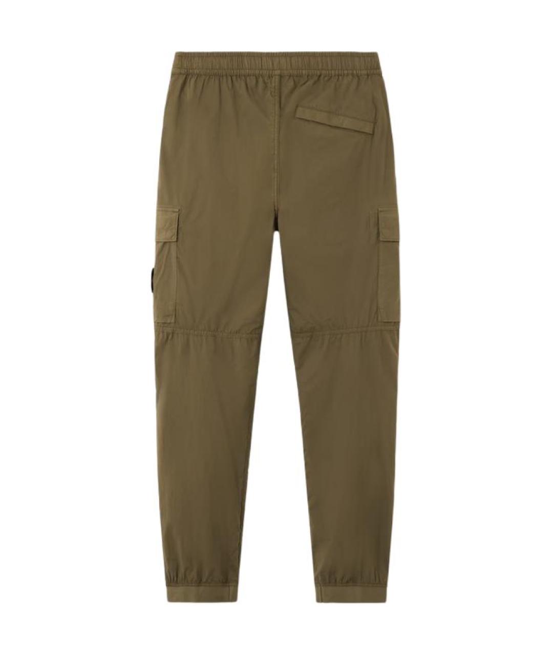 STONE ISLAND Зеленые брюки чинос, фото 2