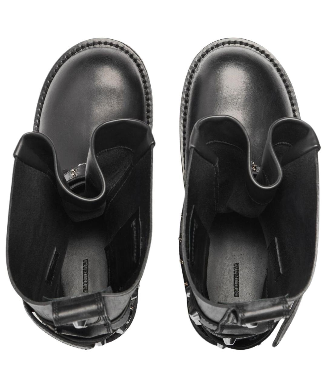 BALENCIAGA Черные кожаные ботинки, фото 5