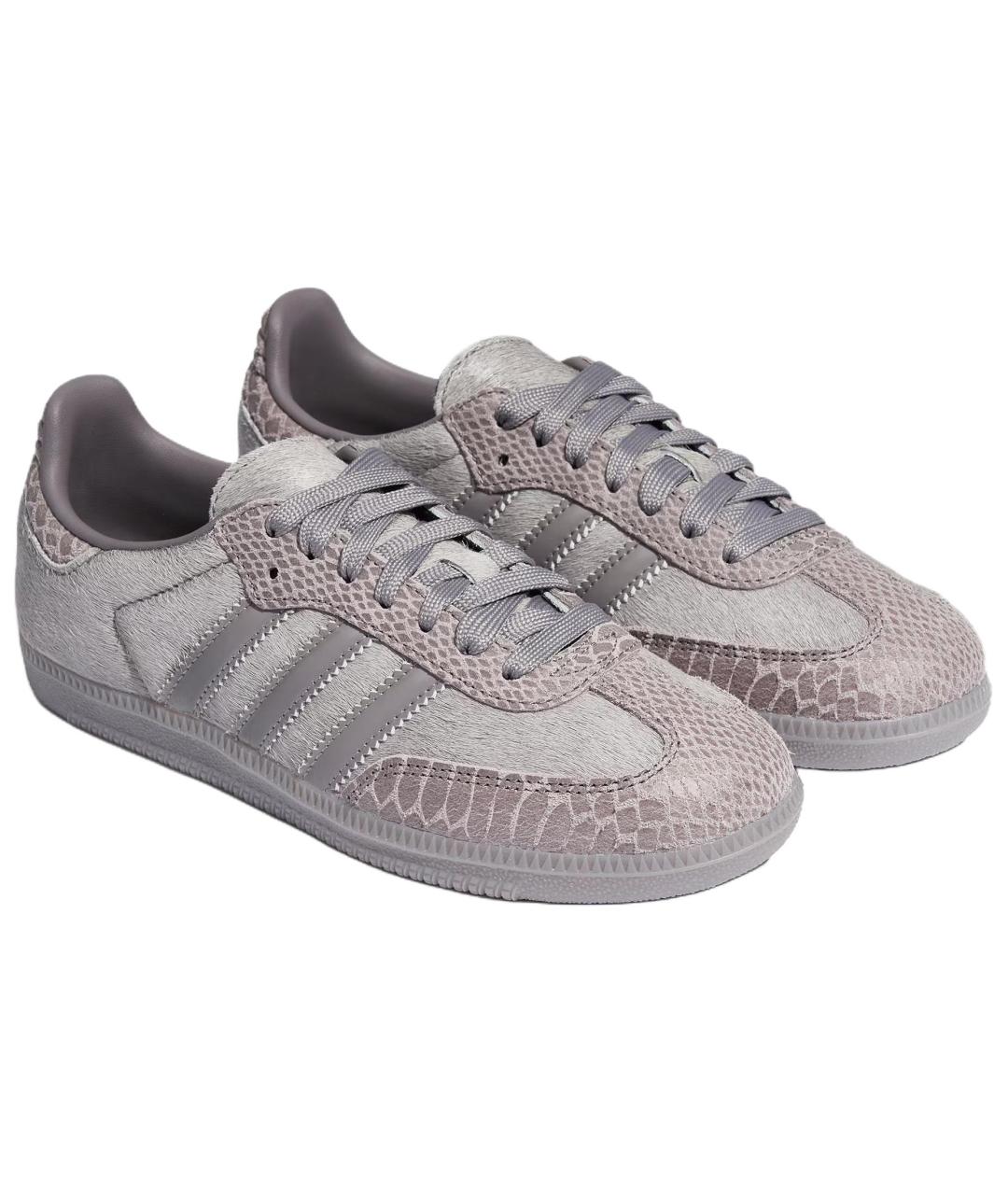 ADIDAS Серые кожаные кеды, фото 3