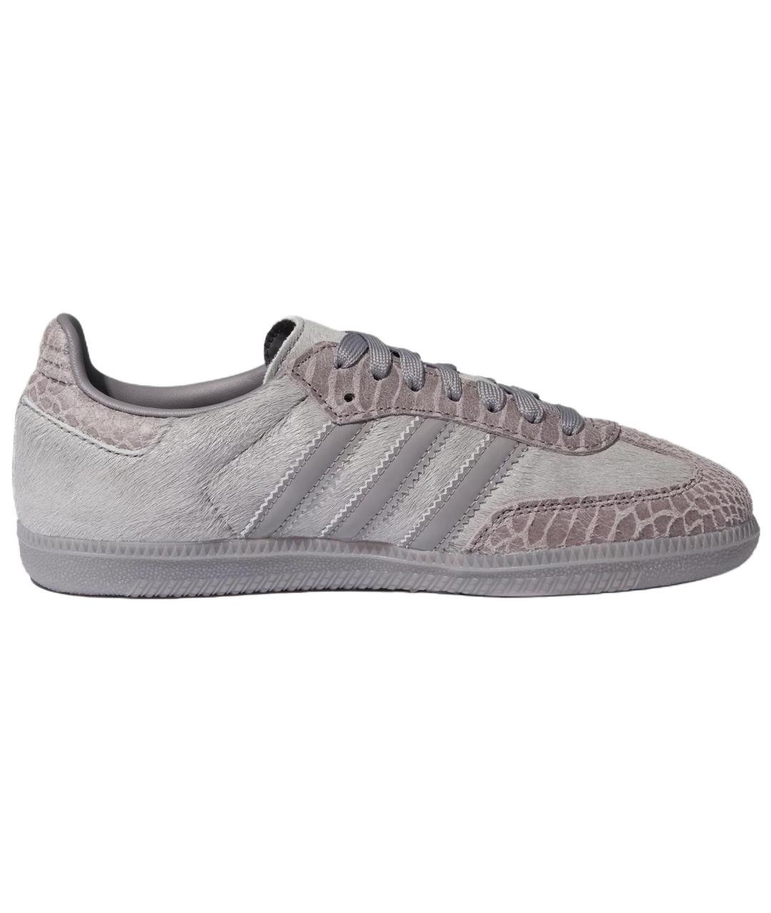 ADIDAS Серые кожаные кеды, фото 1