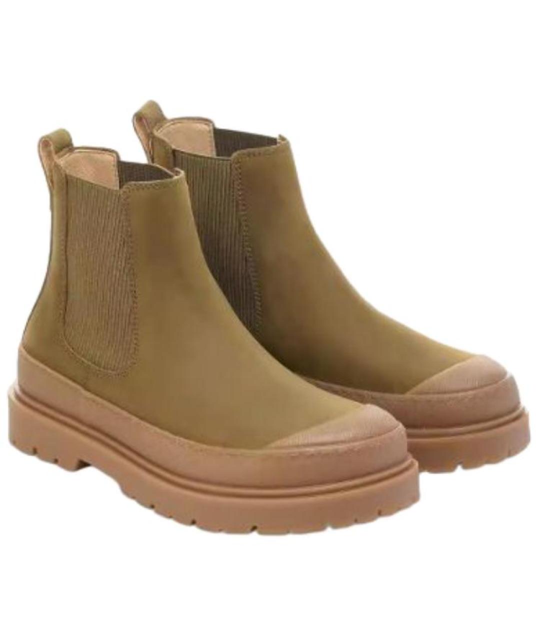 BIRKENSTOCK Зеленые замшевые ботинки, фото 3