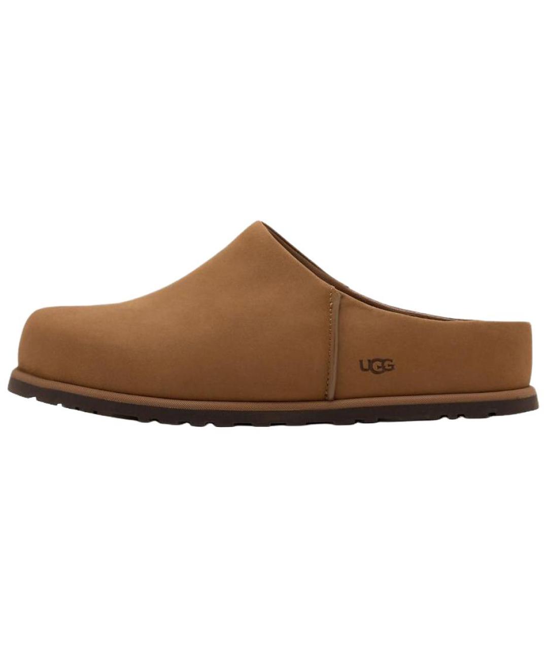 UGG AUSTRALIA Коричневые нубуковые слипоны, фото 4