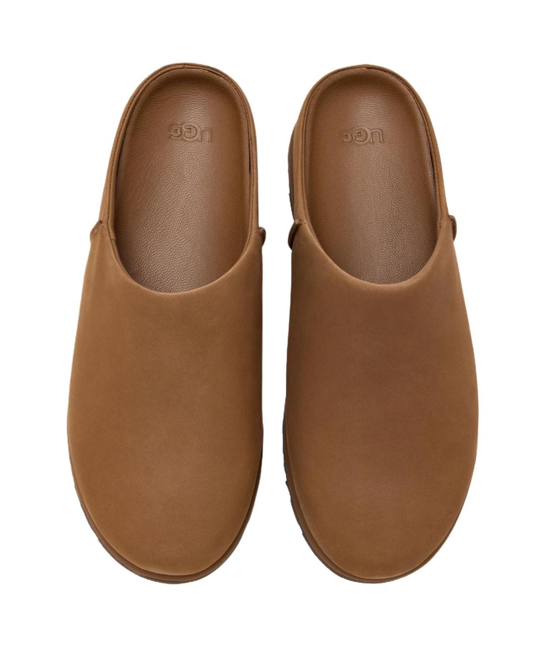UGG AUSTRALIA Коричневые нубуковые слипоны, фото 3