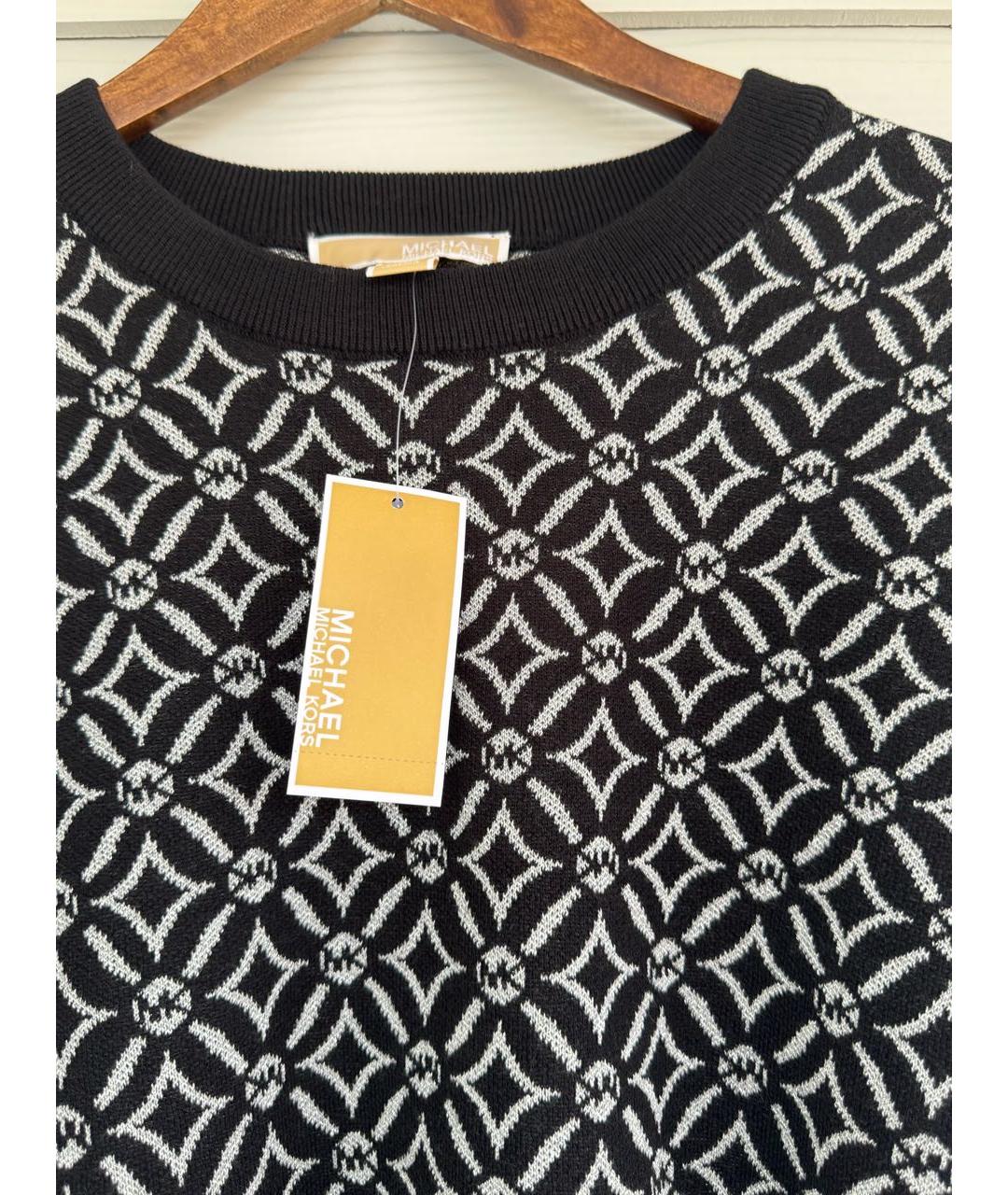 MICHAEL KORS Черный хлопковый джемпер / свитер, фото 3
