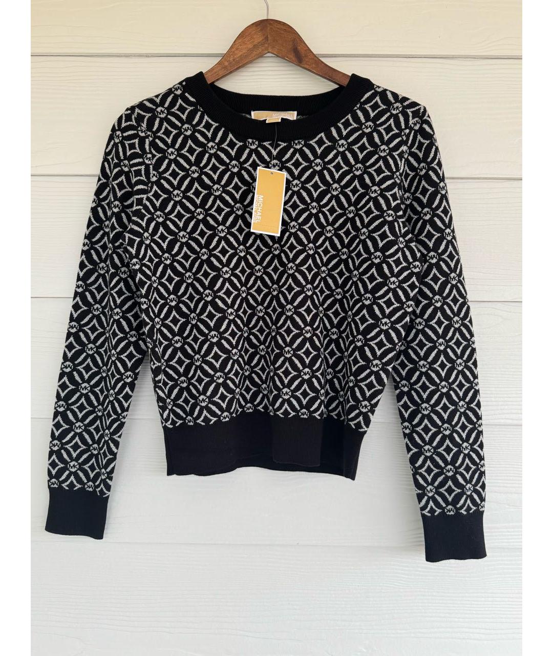 MICHAEL KORS Черный хлопковый джемпер / свитер, фото 7