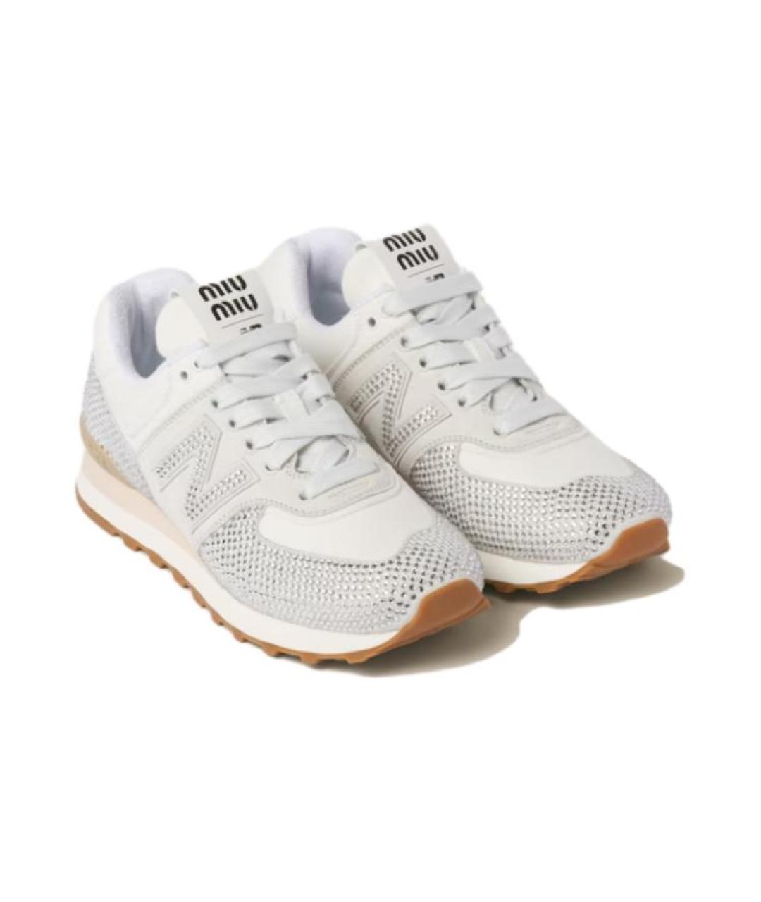 MIU MIU Белые кроссовки, фото 4