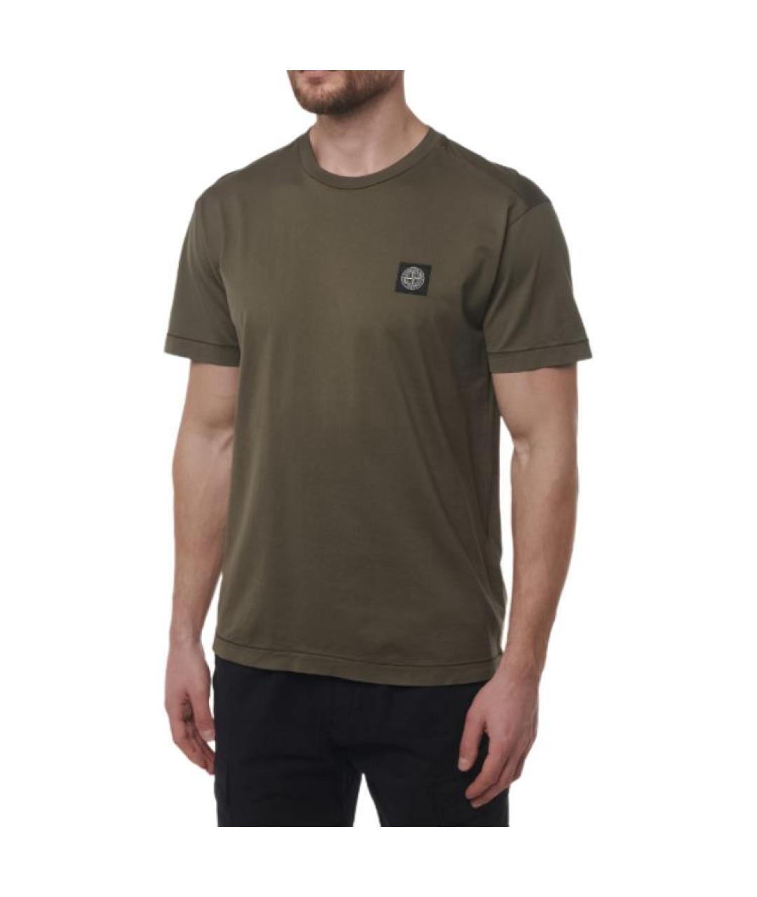 STONE ISLAND Коричневая футболка, фото 4