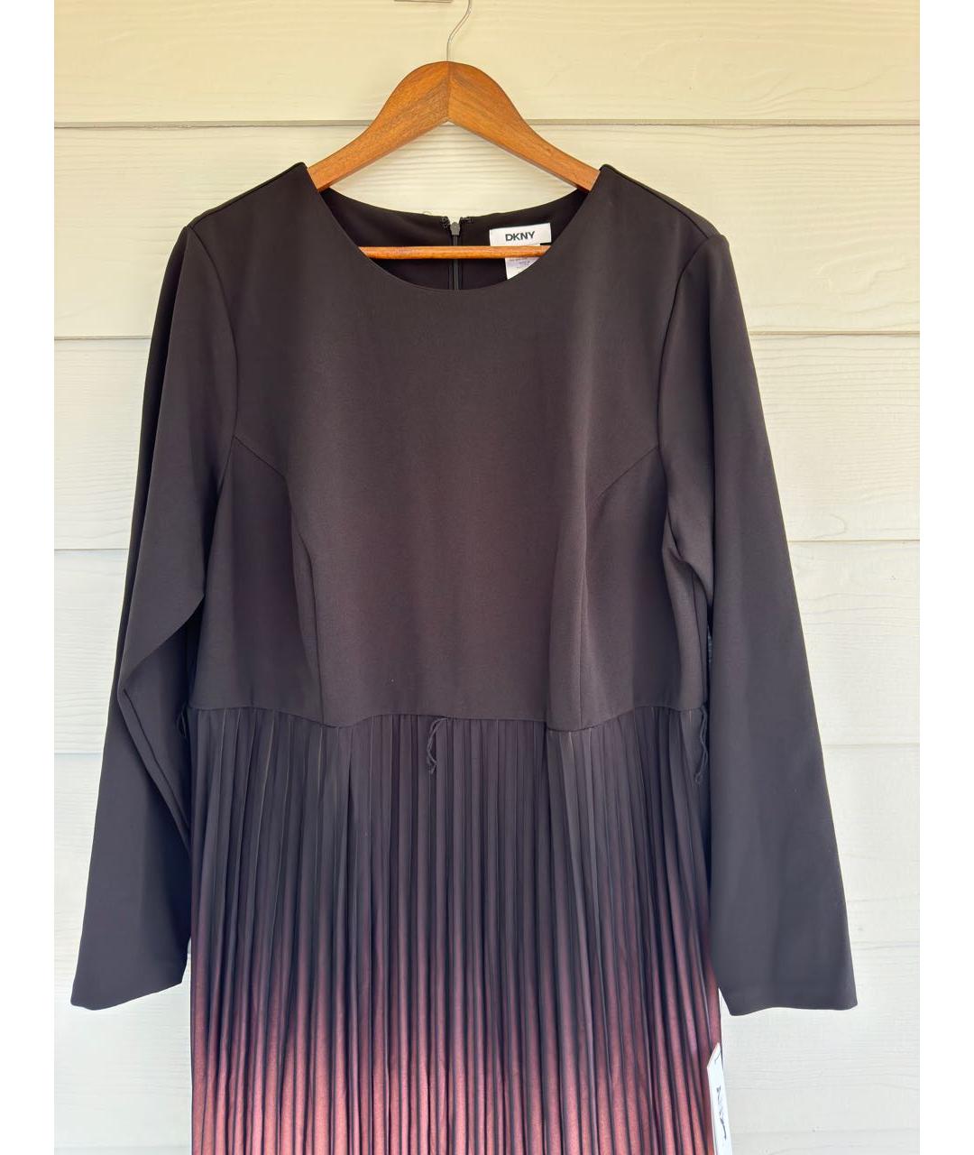 DKNY Черное полиэстеровое коктейльное платье, фото 2