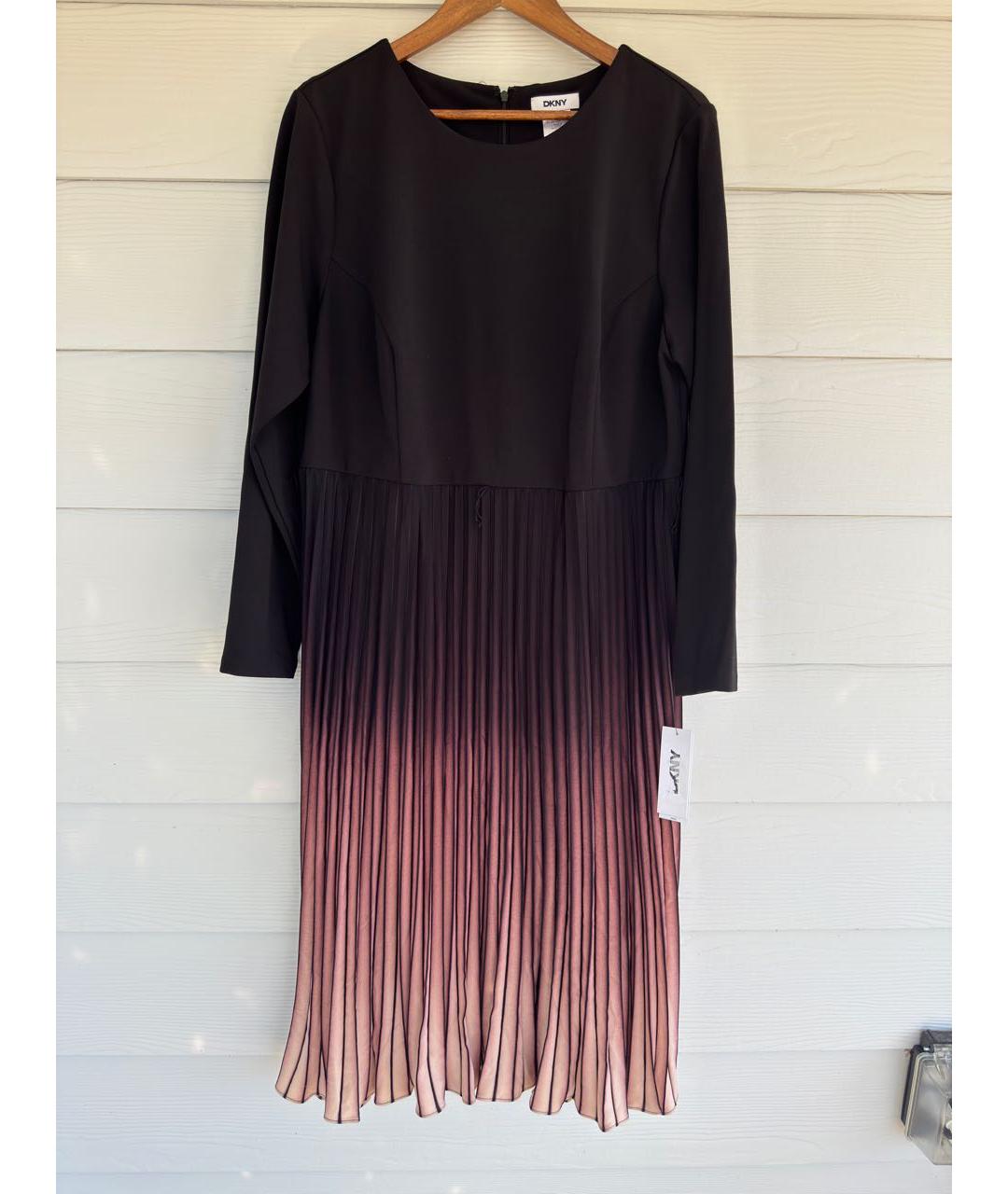 DKNY Черное полиэстеровое коктейльное платье, фото 8