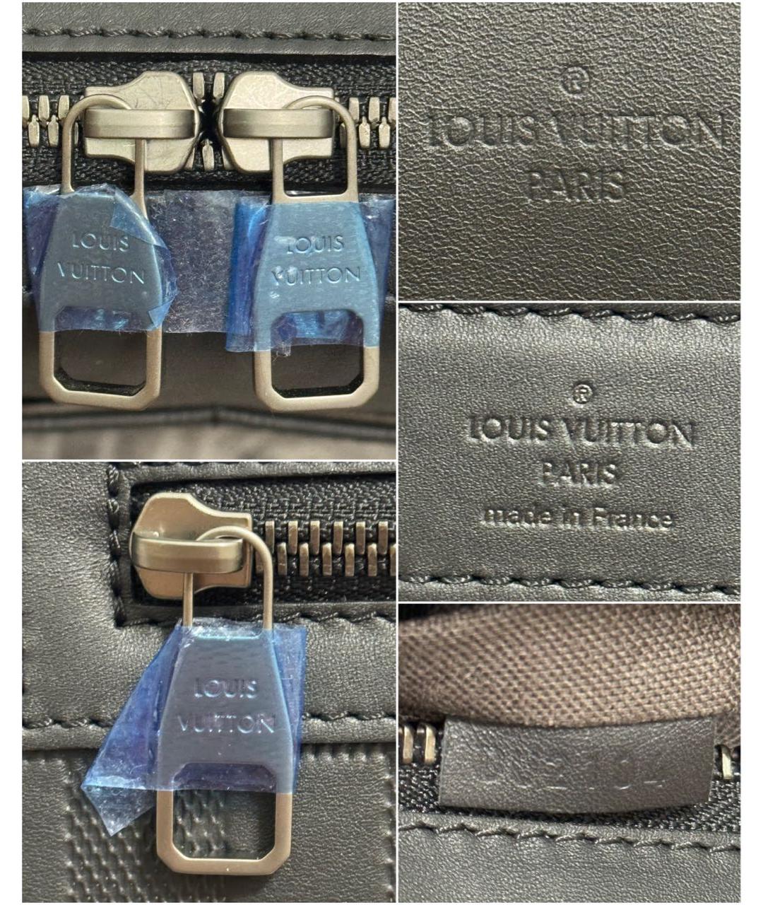 LOUIS VUITTON Черная кожаная сумка на плечо, фото 7