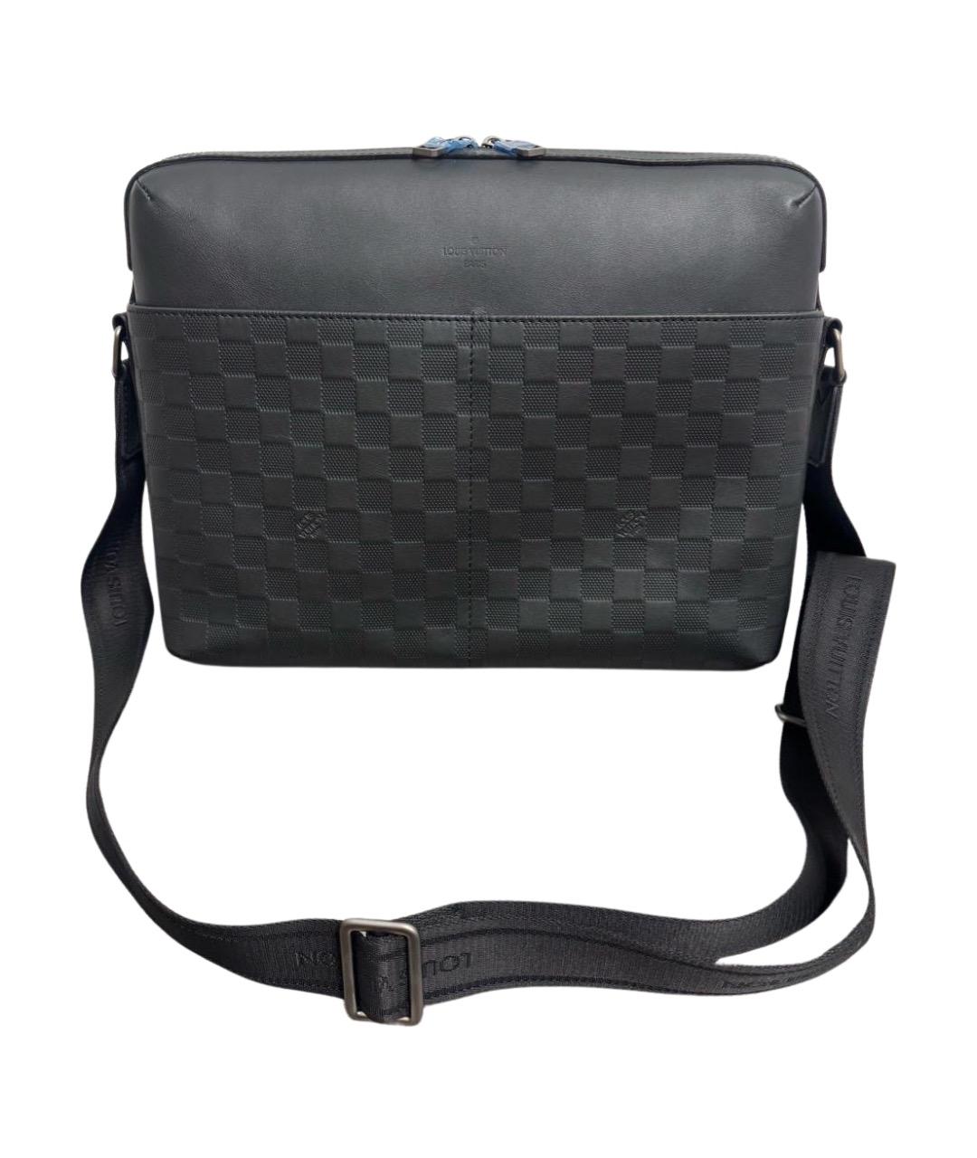 LOUIS VUITTON Черная кожаная сумка на плечо, фото 1