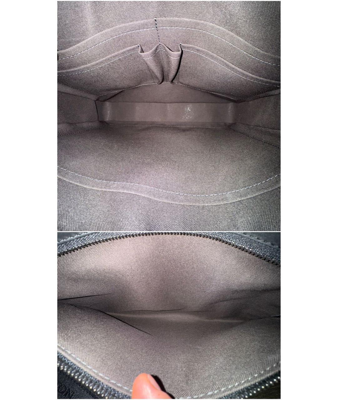 LOUIS VUITTON Черная кожаная сумка на плечо, фото 8