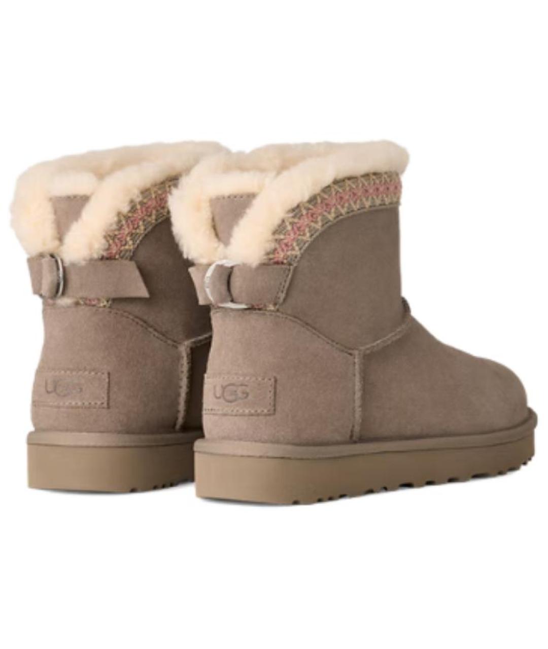 UGG Серые нубуковые ботинки, фото 3