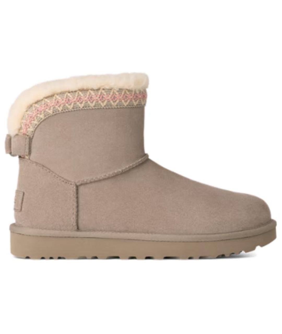 UGG Серые нубуковые ботинки, фото 1