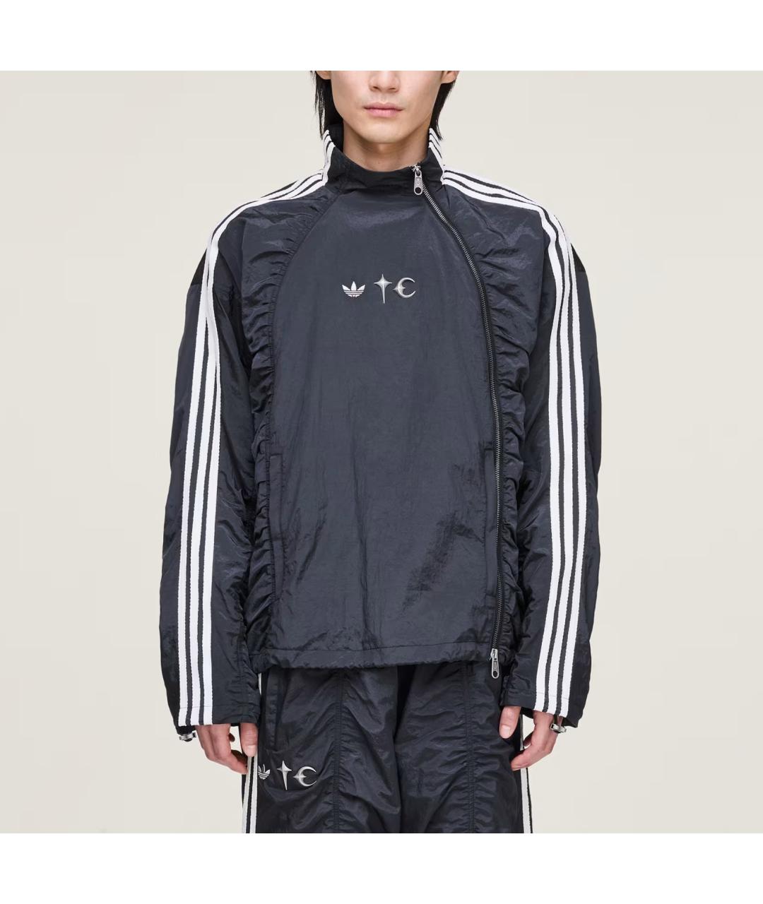 ADIDAS Черная хлопковая куртка, фото 3