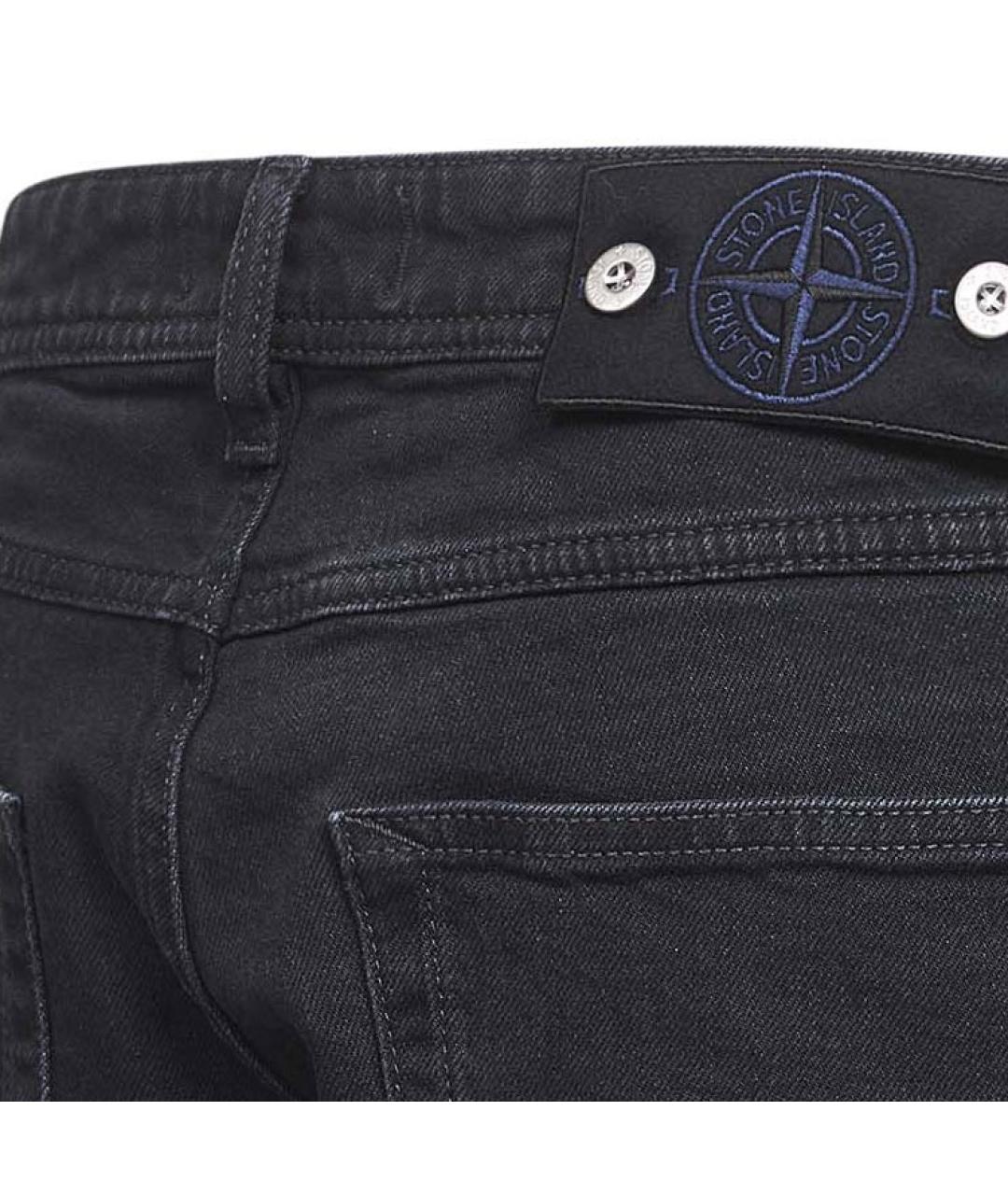 STONE ISLAND Черные прямые джинсы, фото 3
