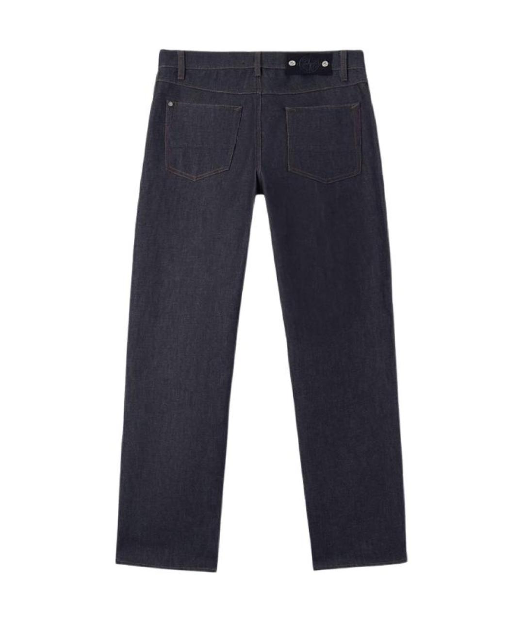 STONE ISLAND Темно-синие прямые джинсы, фото 2