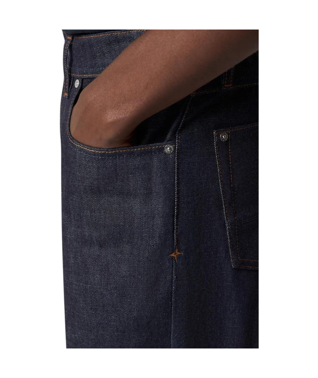 STONE ISLAND Темно-синие прямые джинсы, фото 5