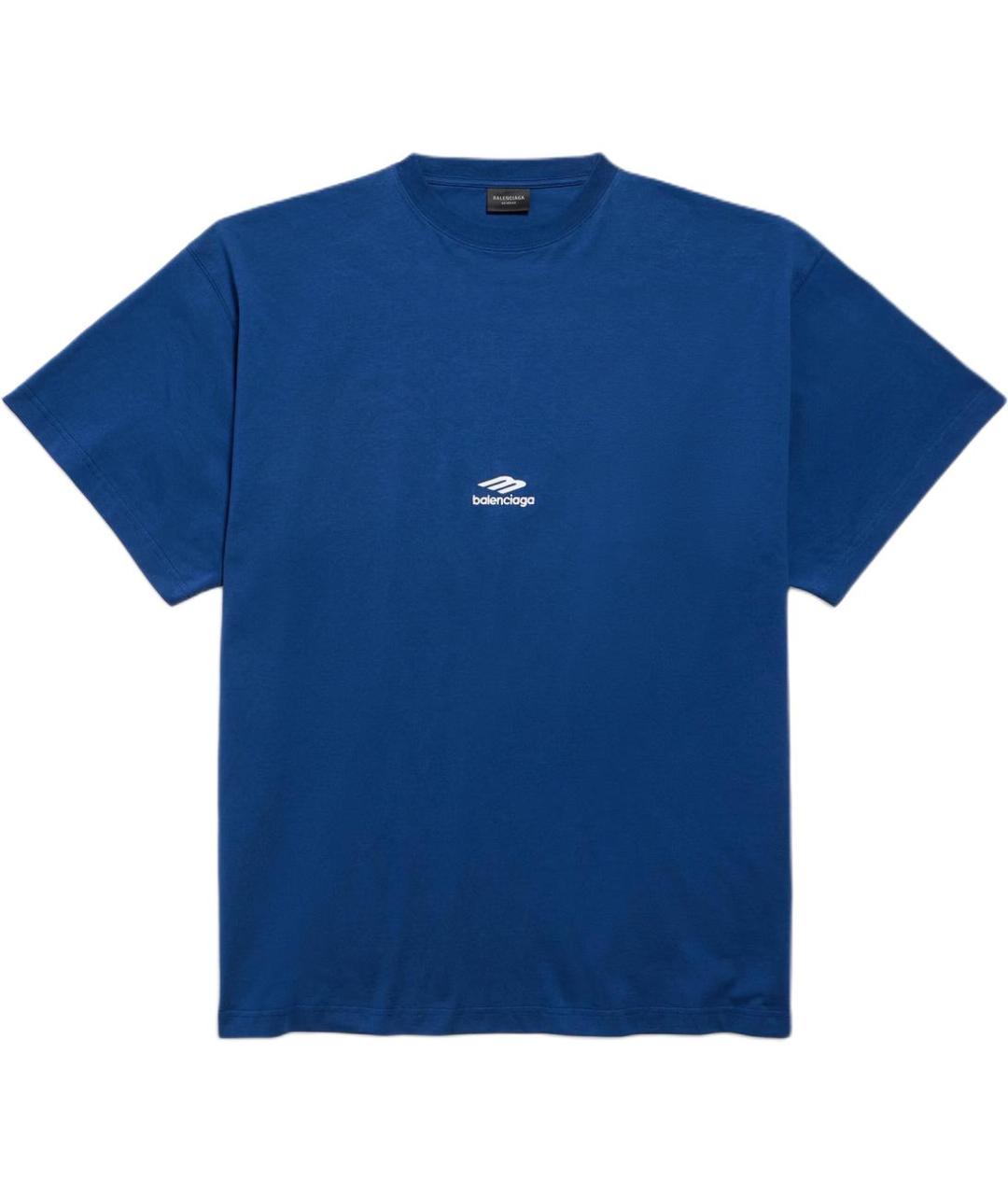 BALENCIAGA Синяя футболка, фото 1