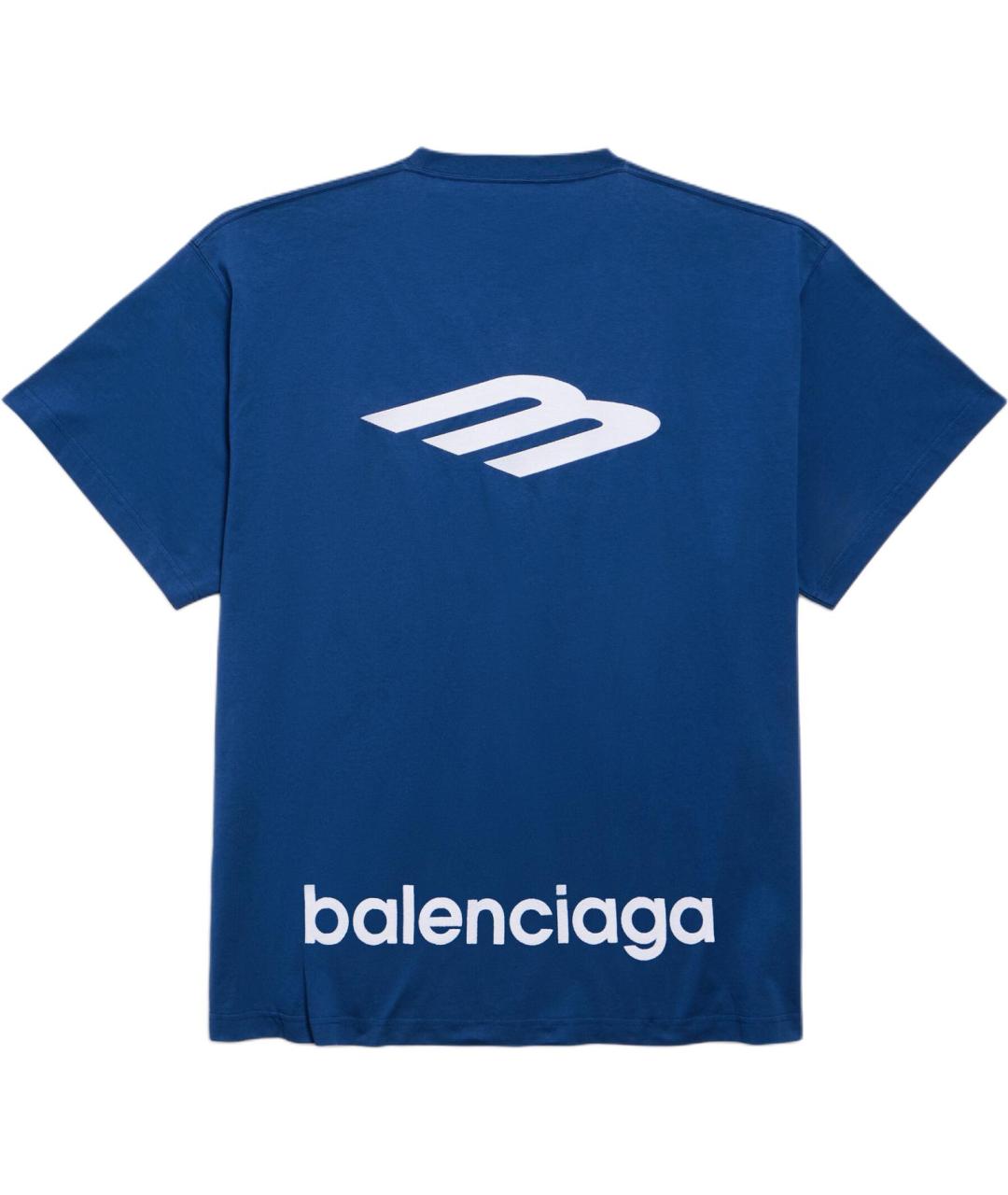 BALENCIAGA Синяя футболка, фото 2