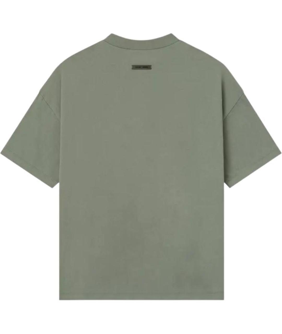 FEAR OF GOD ESSENTIALS Зеленая хлопковая футболка, фото 2