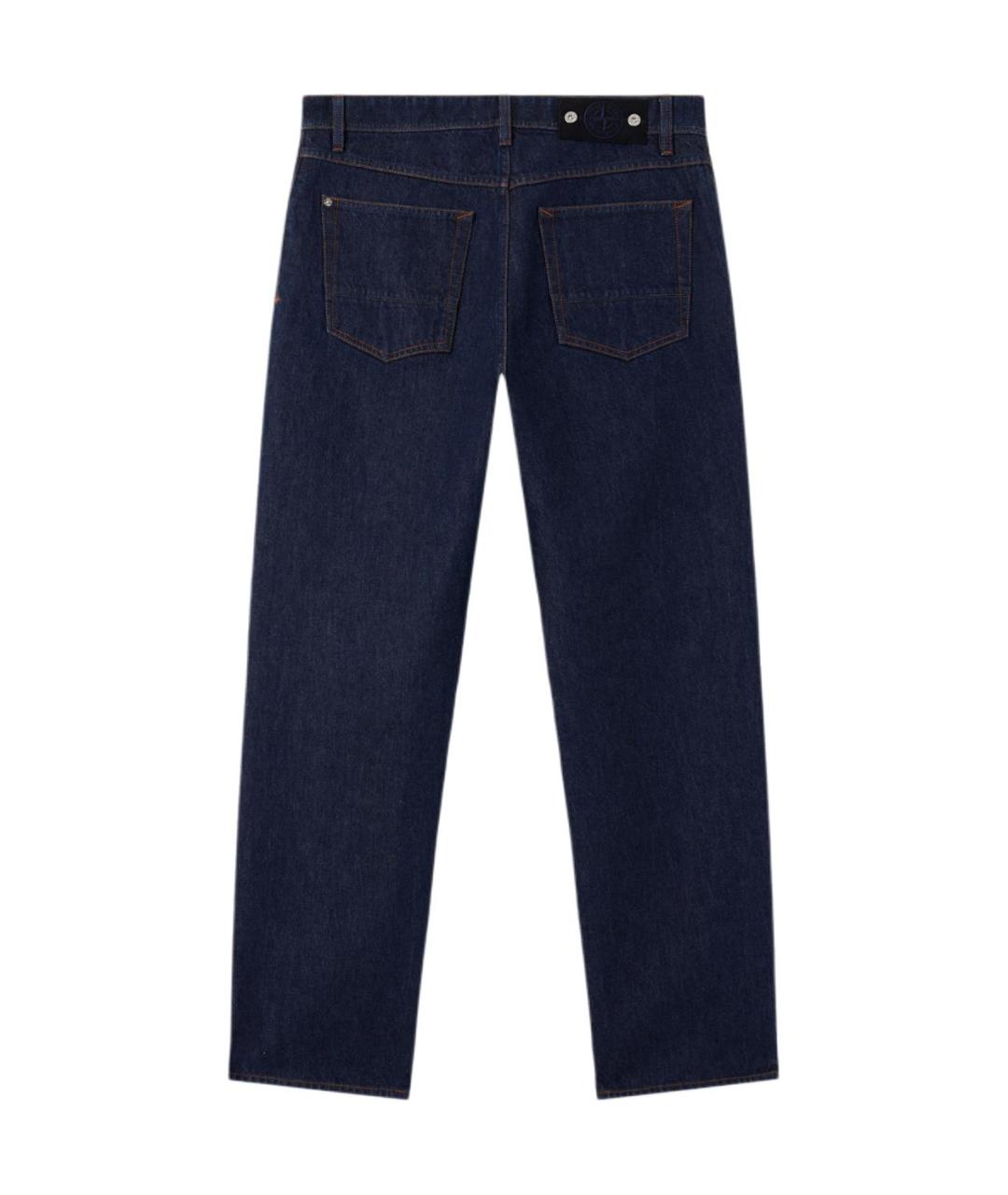 STONE ISLAND Синие прямые джинсы, фото 2
