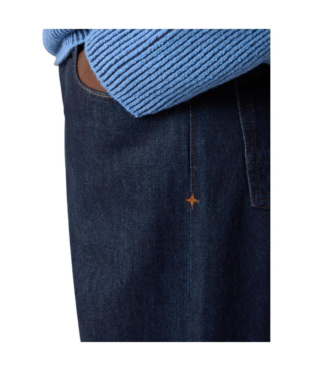STONE ISLAND Синие прямые джинсы, фото 4