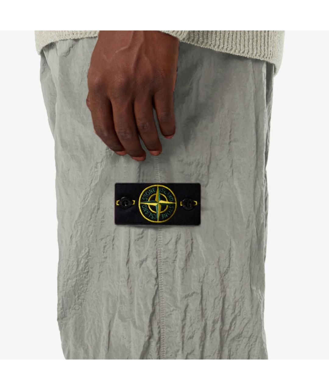 STONE ISLAND Серые повседневные брюки, фото 2